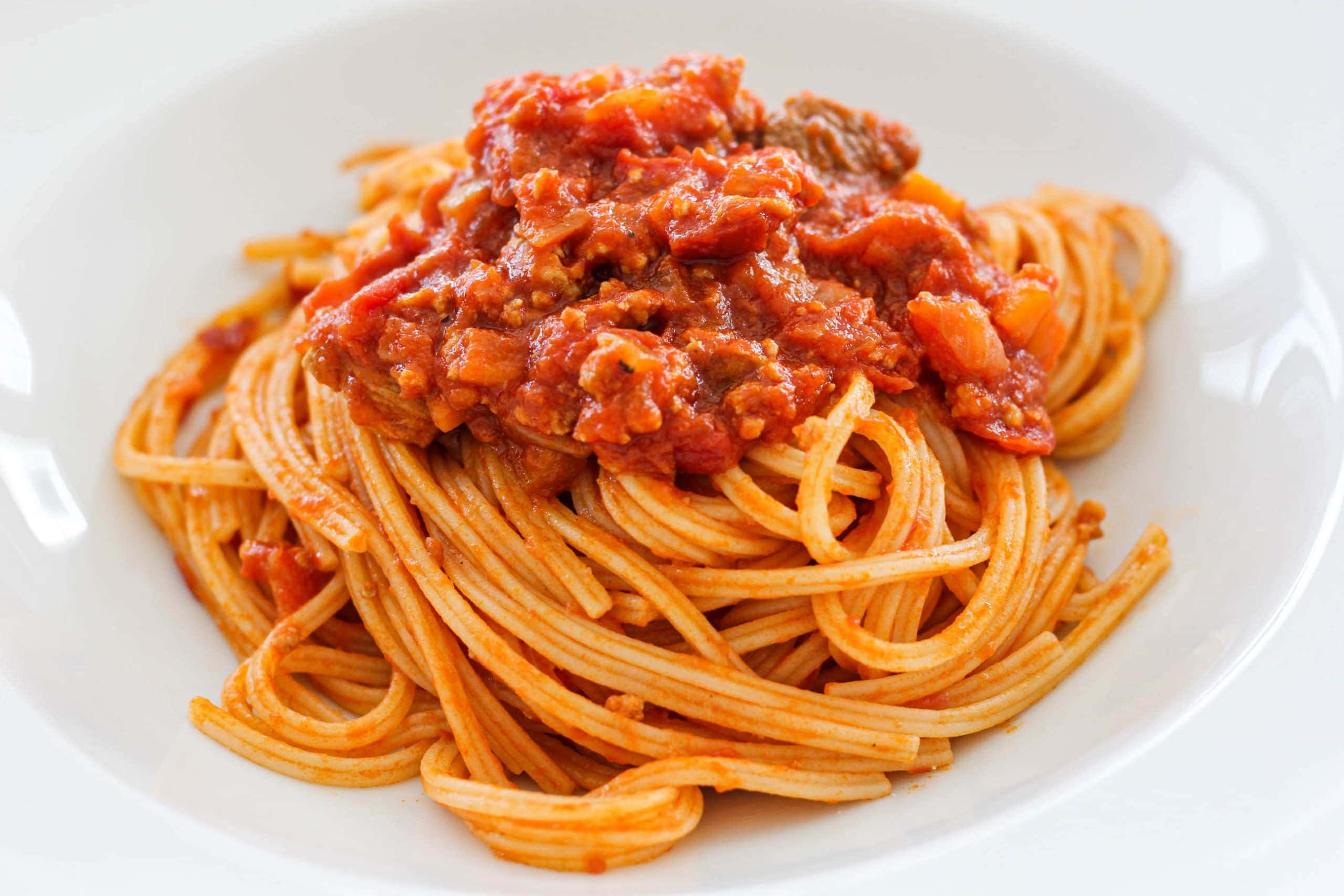 Spaghetti alla chitarra With Pork and Lamb Ragù Sauce
