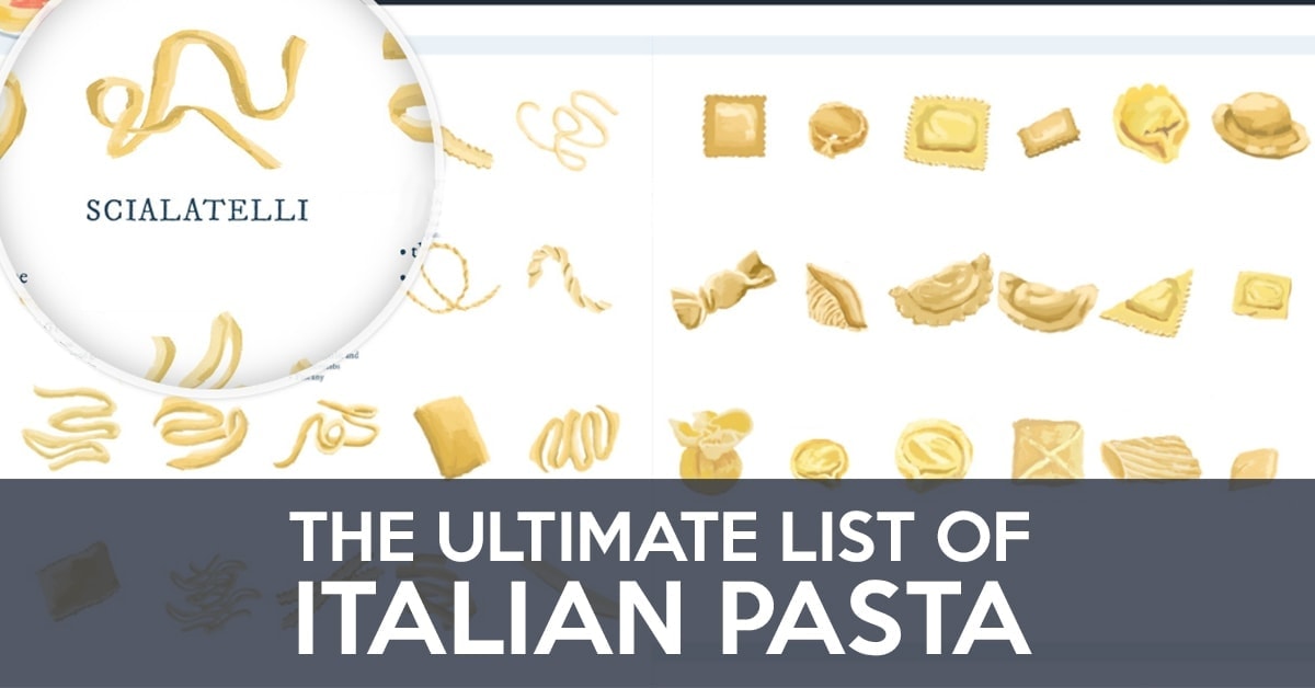 all pasta shapes and names